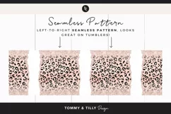 Rose Gold Leopard Glitter Tumbler Sublimation | Seamless 20o Product Image 3