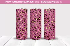 Pink Leopard Tumbler Seamless Wrap | Tumbler sublimation Product Image 1