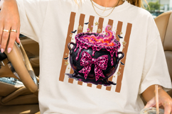 Pink Leopard Witch Cauldron PNG, Halloween Sublimation Product Image 2