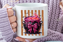 Pink Leopard Witch Cauldron PNG, Halloween Sublimation Product Image 5