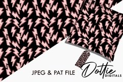 Pink Lightning Bolts Repeat Seamless Pattern - JPG, Pat file Product Image 2