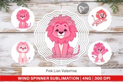 Wind Spinner Pink Lion Valentine Product Image 1