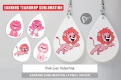 Earring Pink Lion Valentine Product Image 1