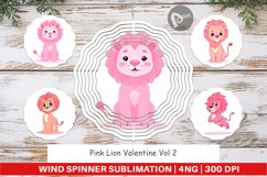 Wind Spinner Pink Lion Valentine Product Image 1