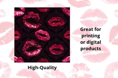 Pink Lip Stains Seamless Pattern Kiss Marks Dark Romance Product Image 3