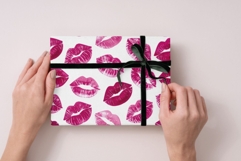 Pink Lip Stains Seamless Pattern Bundle Kiss Dark Romance Product Image 3
