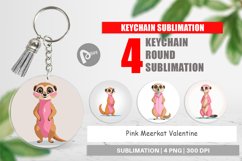 Keychain Pink Meerkat Valentine Product Image 1