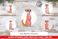 Wind Spinner Pink Meerkat Valentine Product Image 1