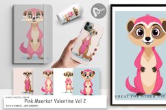 Digital Paper Pink Meerkat Valentine Product Image 1