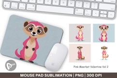 Mouse Pad Pink Meerkat Valentine Product Image 1