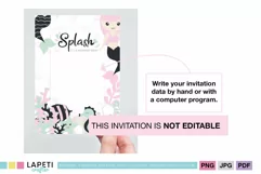 Pink Mermaid Party Invite For Baby Shower
