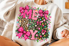 Merry Christmas Pink Leopard PNG | Coquette Bow Christmas Product Image 5