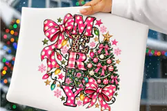 Merry Christmas Pink Bow PNG | Coquette Christmas Tree Png Product Image 5