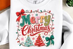 Pink Merry Christmas Sublimation Png Product Image 1