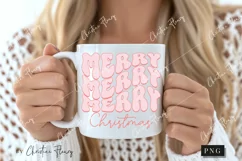 Pink Merry Christmas PNG | Christmas PNG Product Image 2