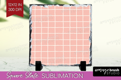Pink Minimalist Slate PNG - Abstract Modern Square Slate Product Image 1