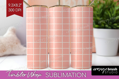 Pink Minimalist Tumbler Wrap - Abstract Modern Tumbler PNG Product Image 1