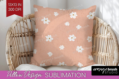 Pink Minimalist Pillow Sublimation - Abstract Modern Pillow Product Image 1