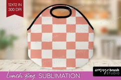 Pink Minimalist Lunch Bag - Abstract Modern Lunch Bug PNG Product Image 1
