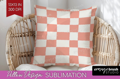 Pink Minimalist Pillow Sublimation - Abstract Modern Pillow Product Image 1