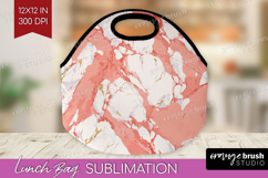 Pink Minimalist Lunch Bag - Abstract Modern Lunch Bug PNG Product Image 1