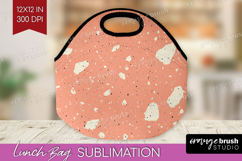 Pink Minimalist Lunch Bag - Abstract Modern Lunch Bug PNG Product Image 1