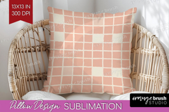 Pink Minimalist Pillow Sublimation - Abstract Modern Pillow Product Image 1