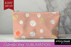 Pink Minimalist Cosmetic Bag - Abstract Modern Makeup Bag Product Image 1