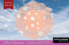 Pink Minimalist Wind Spinner Sublimation PNG - Abstract Product Image 1