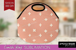 Pink Minimalist Lunch Bag - Abstract Modern Lunch Bug PNG Product Image 1