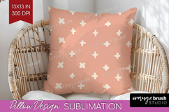Pink Minimalist Pillow Sublimation - Abstract Modern Pillow Product Image 1