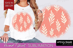 Pink Minimalist Round Tshirt Background - Abstract Modern Product Image 1