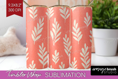 Pink Minimalist Tumbler Wrap - Abstract Modern Tumbler PNG Product Image 1