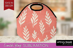 Pink Minimalist Lunch Bag - Abstract Modern Lunch Bug PNG Product Image 1