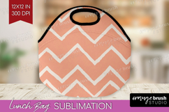 Pink Minimalist Lunch Bag - Abstract Modern Lunch Bug PNG Product Image 1