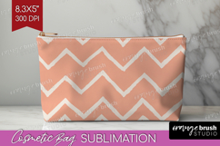 Pink Minimalist Cosmetic Bag - Abstract Modern Makeup Bag Product Image 1