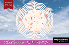 Pink Minimalist Wind Spinner Sublimation PNG - Abstract Product Image 1