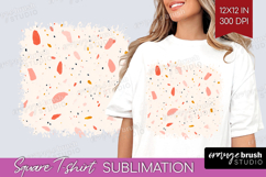 Pink Minimalist Square Tshirt Background - Abstract Modern Product Image 1