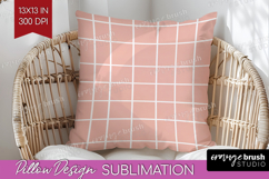 Pink Minimalist Pillow Sublimation - Abstract Modern Pillow Product Image 1