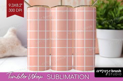 Pink Minimalist Tumbler Wrap - Abstract Modern Tumbler PNG Product Image 1