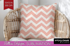Pink Minimalist Pillow Sublimation - Abstract Modern Pillow Product Image 1