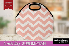 Pink Minimalist Lunch Bag - Abstract Modern Lunch Bug PNG Product Image 1