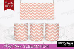 Pink Minimalist Mug Wrap - Abstract Modern Mug PNG Product Image 1