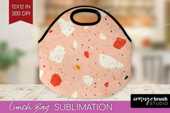 Pink Minimalist Lunch Bag - Abstract Modern Lunch Bug PNG Product Image 1