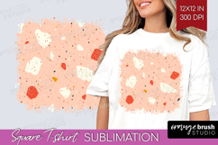 Pink Minimalist Square Tshirt Background - Abstract Modern Product Image 1