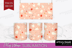 Pink Minimalist Mug Wrap - Abstract Modern Mug PNG Product Image 1