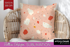 Pink Minimalist Pillow Sublimation - Abstract Modern Pillow Product Image 1