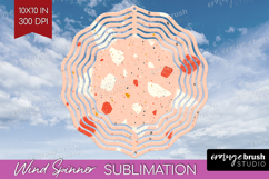 Pink Minimalist Wind Spinner Sublimation PNG - Abstract Product Image 1