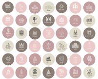 pink minimalist instagram icons