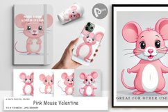 Digital Paper Pink Mouse Valentine Product Image 1